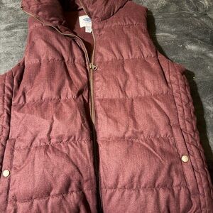 Old Navy Maroon Quilted Vest